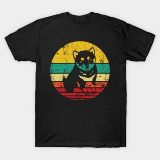 Shiba Inu Retro Sunset T-Shirt